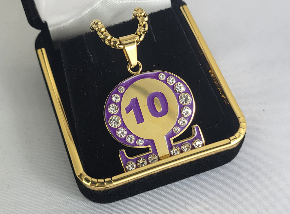 Line # 10 Opp Purple Ss Crystal Necklace