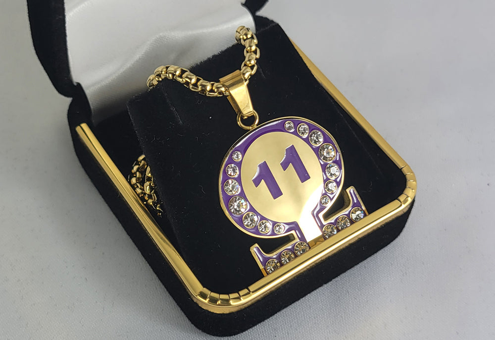 Line # 11 Opp Purple Ss Crystal Necklace