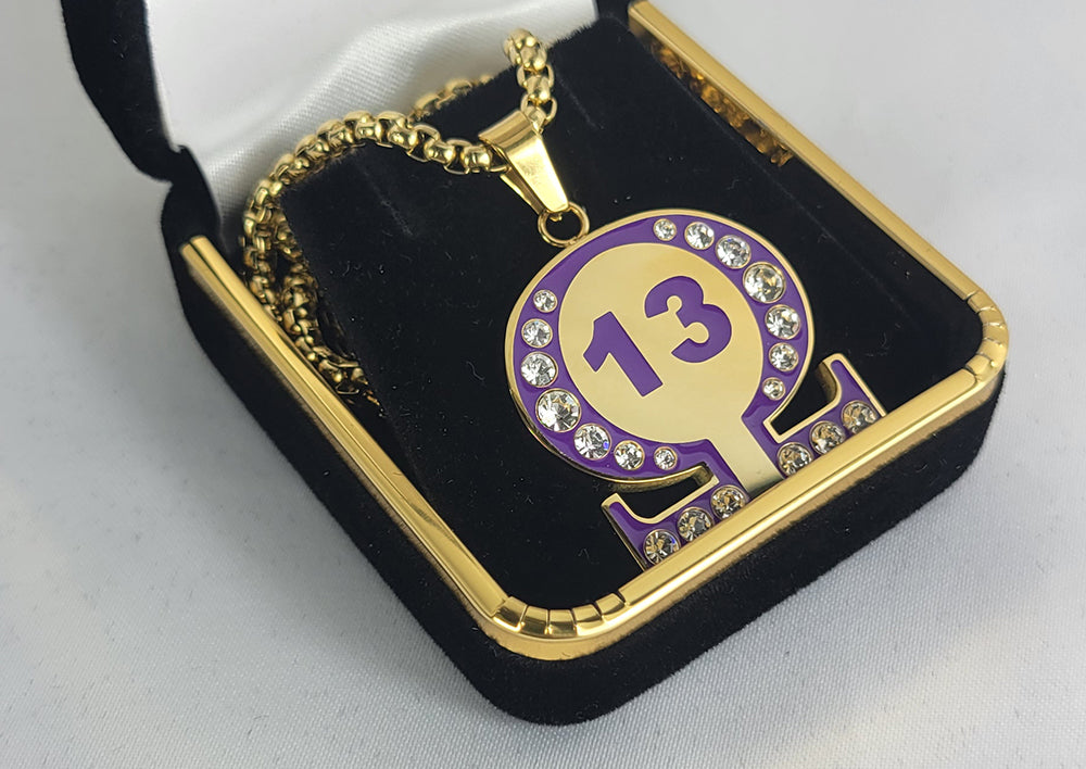 Line # 13 Opp Purple Ss Crystal Necklace