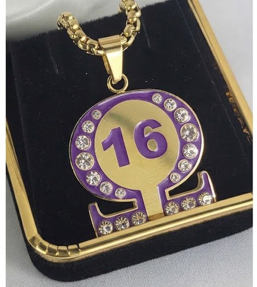 Line # 16 Opp Purple Ss Crystal Necklace