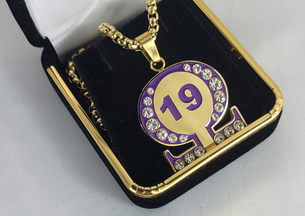Line # 19 Opp Purple Ss Crystal Necklace
