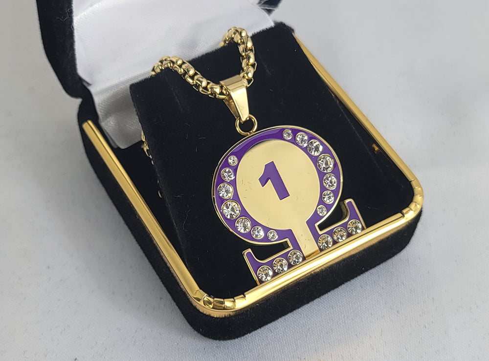 Line # 1 Opp Purple Ss Crystal Necklace