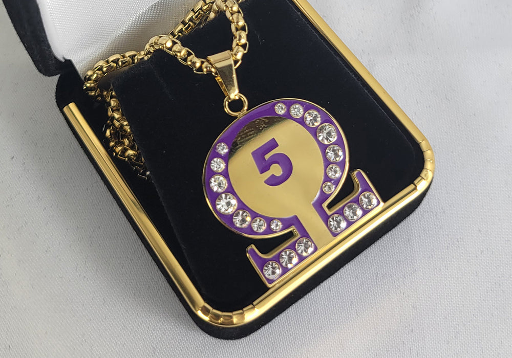 Line # 5 Opp Purple Ss Crystal Necklace