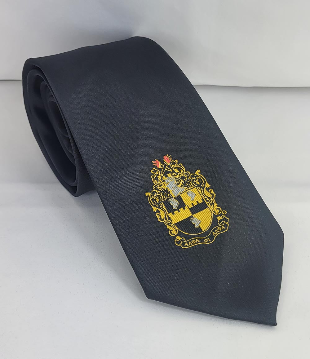 Alpha Black Crest Tie