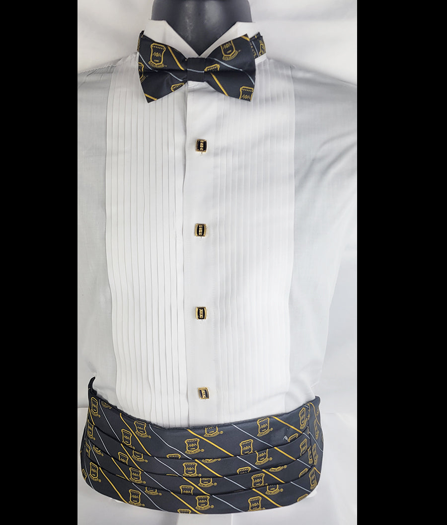 Alpha Black Life Member Multi Cummerbund Bowtie