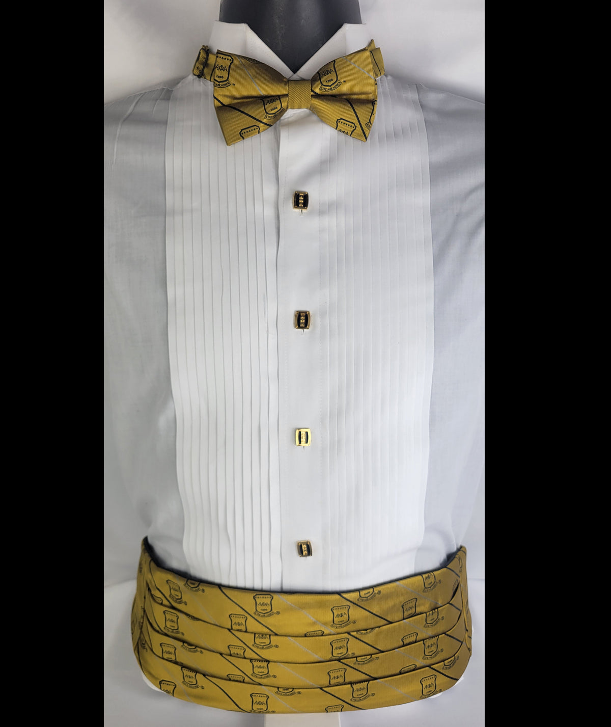 Alpha Gold Life Member Multi Cummerbund Bowtie