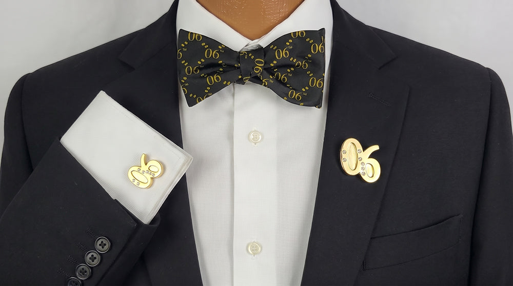 Alpha '06 Collection Black Bowtie and Accessories set