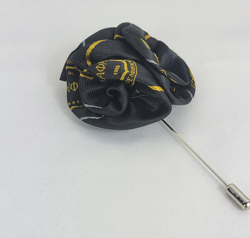 Alpha Black Life Member Multi Lapel Flower