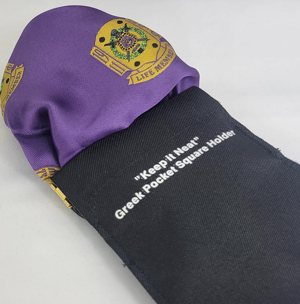 Omega Purple Large Life Member Pocket Square