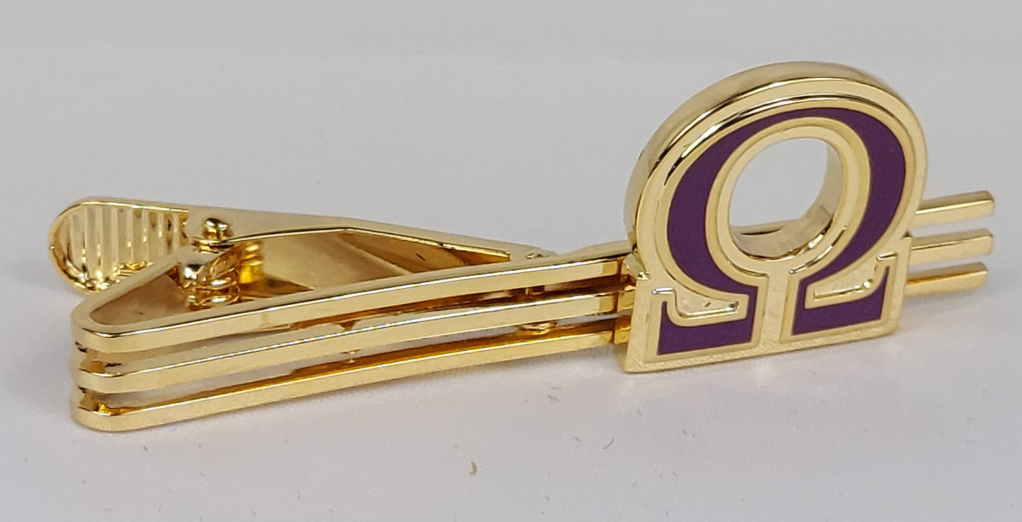 Omega Q Gold-purple Tie Bar