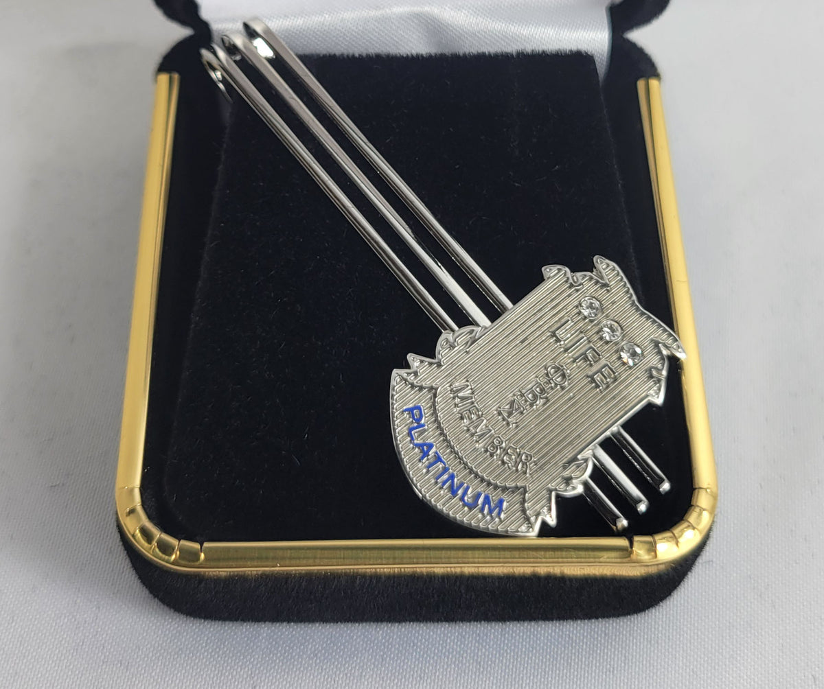 PBS Platinum Stone Life Member Tie Bars