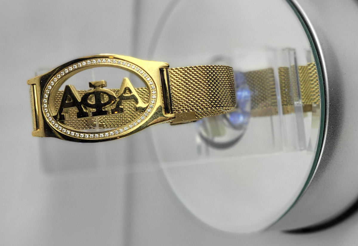 Alpha 3 Letter Gold Bracelet
