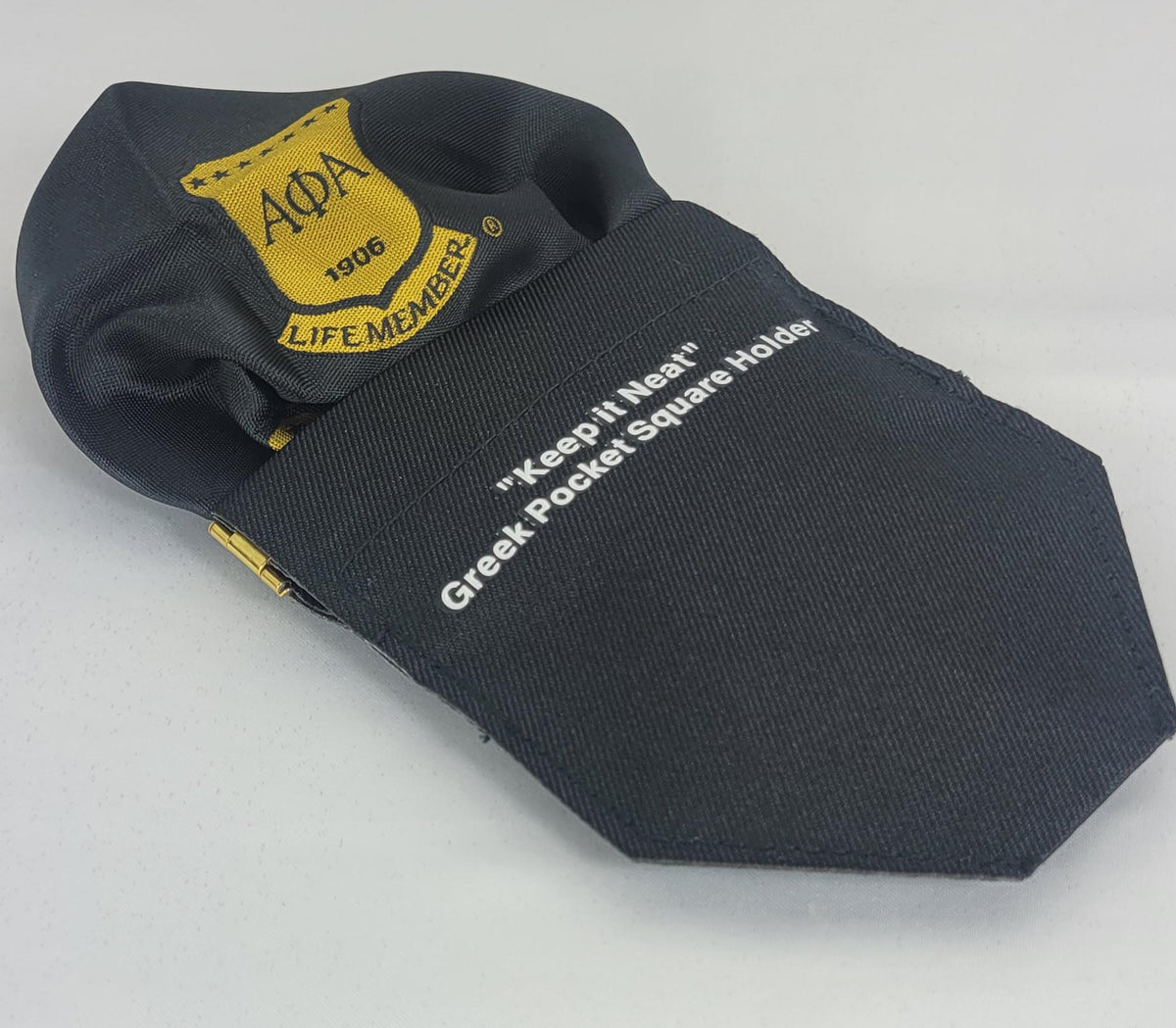 Alpha Black Life Member Pocket Square