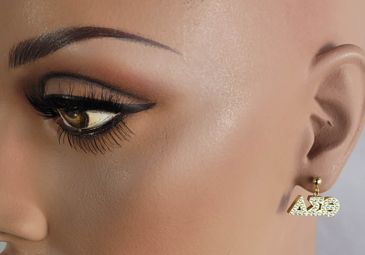 Delta Gold Crystal Post Earrings