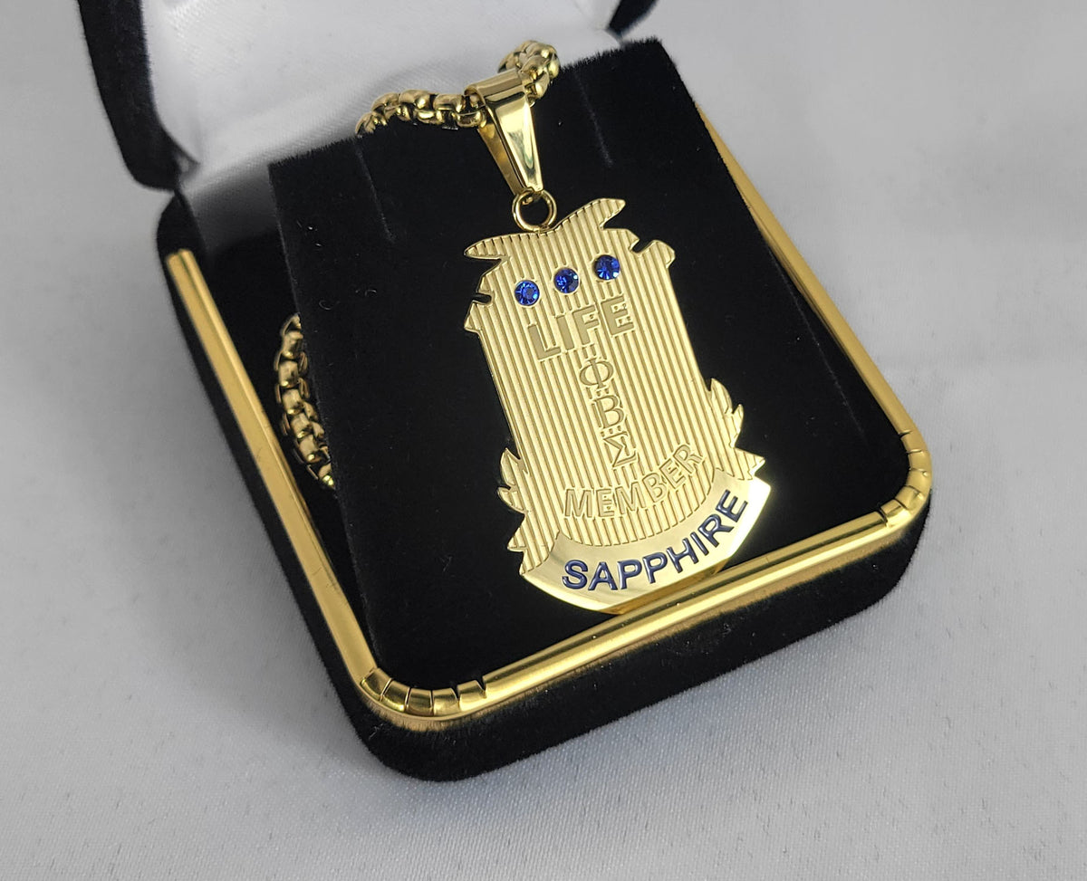 PBS Sapphire Life Member Necklace