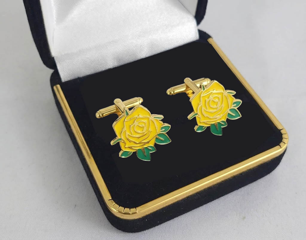 Yellow Rose Cufflinks