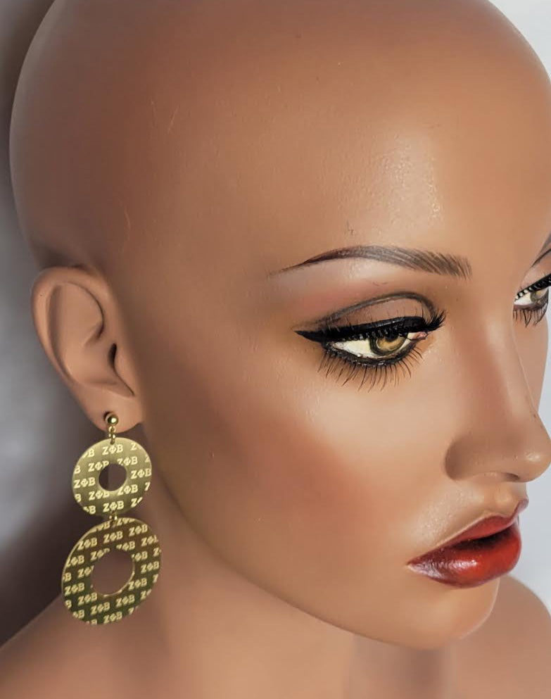 Zeta Brushed Gold Earrings