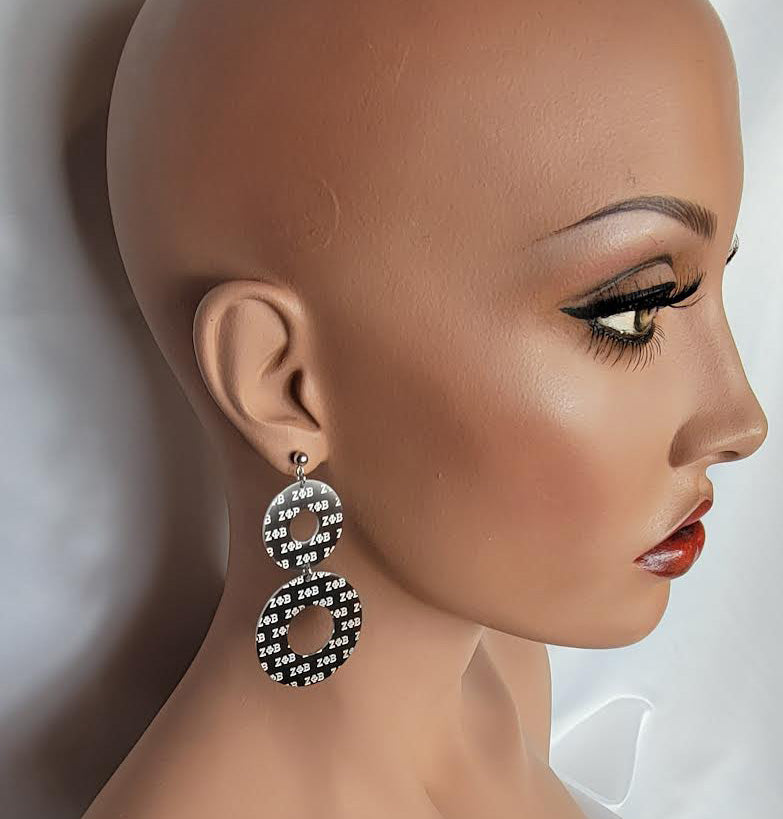 Zeta Brushed Silver Ss Earrings