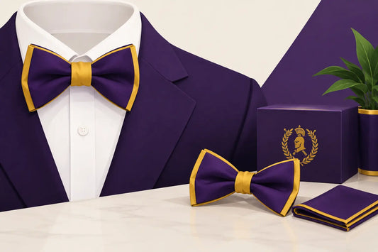 Omega Psi Phi Bow Tie Set: Dress With Distinction