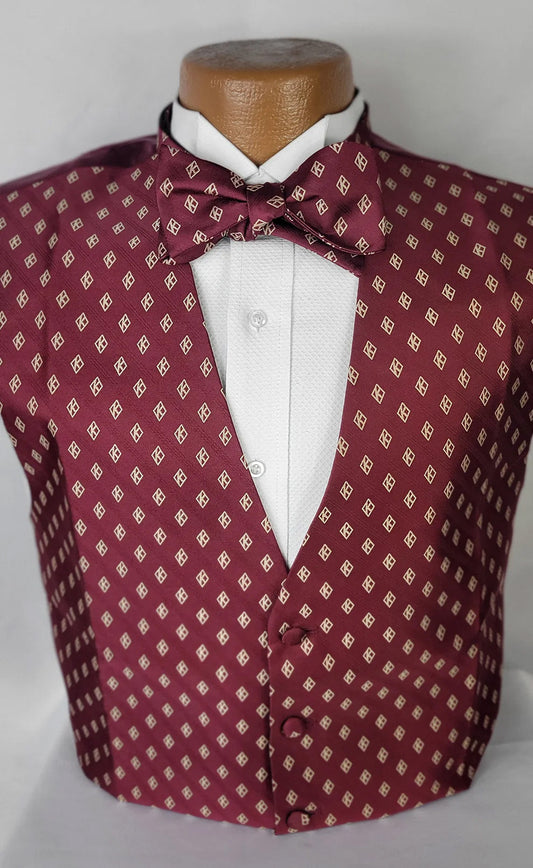 Discover the Kappa Floating K Crimson Vest & Bowtie Set for Iconic Style at Black Greek Store with Unique Paraphernalia and Jewelry
