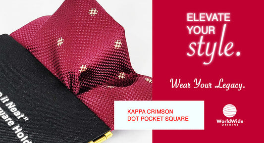 Kappa Crimson Dot Pocket Square: A Stylish Addition to Your Black Greek Store Apparel and Jewelry Featuring Greek Paraphernalia
