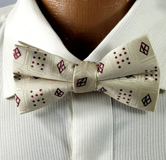 Master the Art of Greek Paraphernalia with the Kappa Founders Floating K Cream Pre-tie Bow Tie from Black Greek Store for Black Greek Jewelry and Apparel Enthusiasts