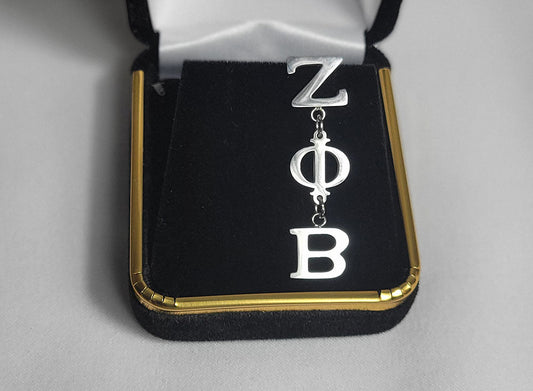 Zeta Silver Vertical Earrings