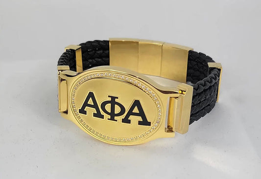 Exploring the Alpha 3 Letter Black Bracelet as a Staple in Black Greek Store for Unique Black Greek Paraphernalia Jewelry and Apparel