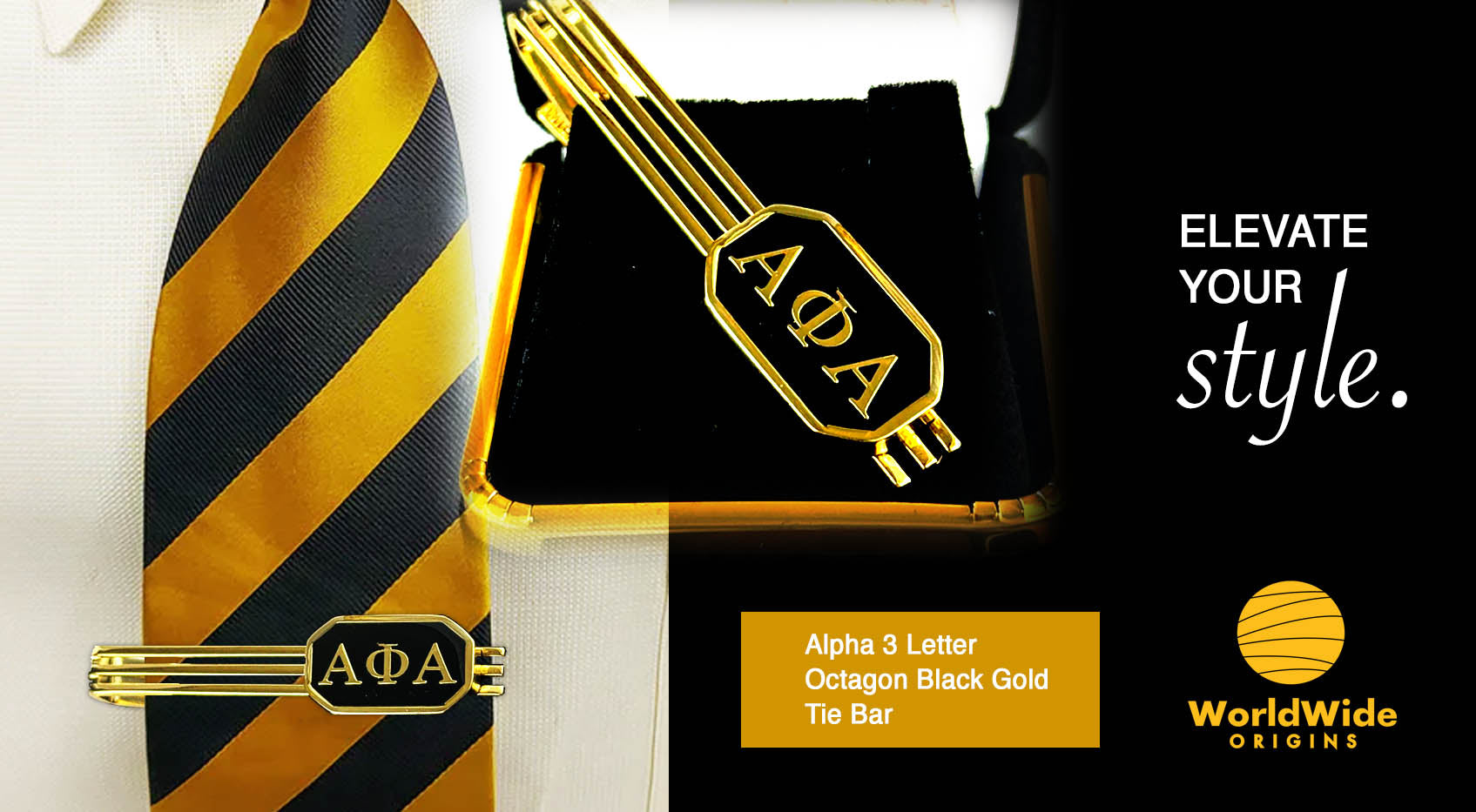 The Role of the Alpha 3 Letter Octagon Black Gold Tie Bar in Defining ...