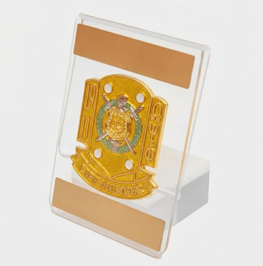 The Omega Gold Life Member Pocket Badge A Must-Have in Black Greek Apparel and Jewelry Collections from Black Greek Store and Greek Paraphernalia