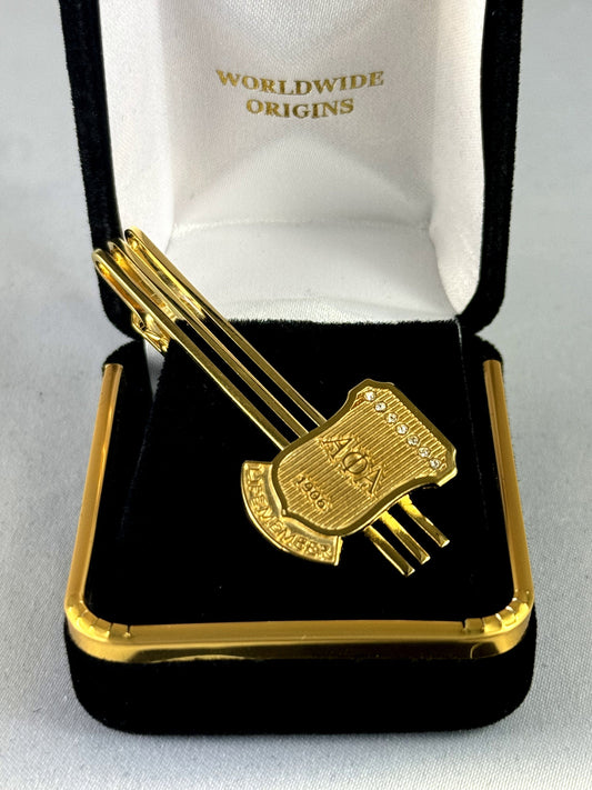 Alpha Gold Stone Life Member Tie Bar