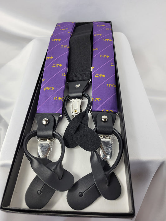 Omega Purple 3 Letter Suspenders