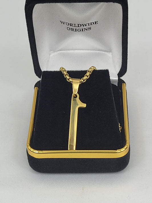 Omega Line Number Necklace #1