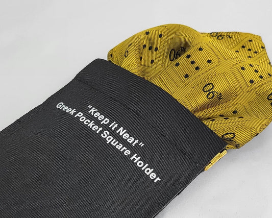 Alpha Small 06 Gold Pocket Square