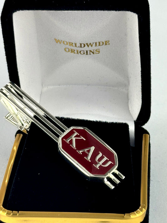 Kappa 3 Letter Crimson Octagon Tie Bar