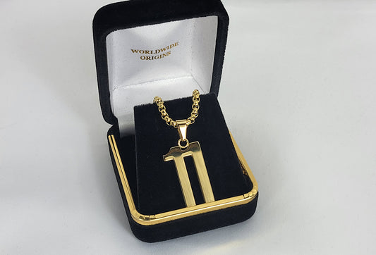 #11 Gold Line Number Necklace