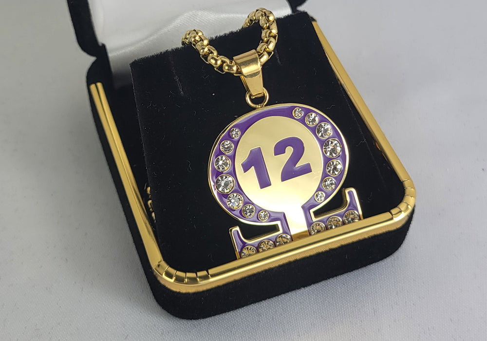 Line # 12 Opp Purple Ss Crystal Necklace
