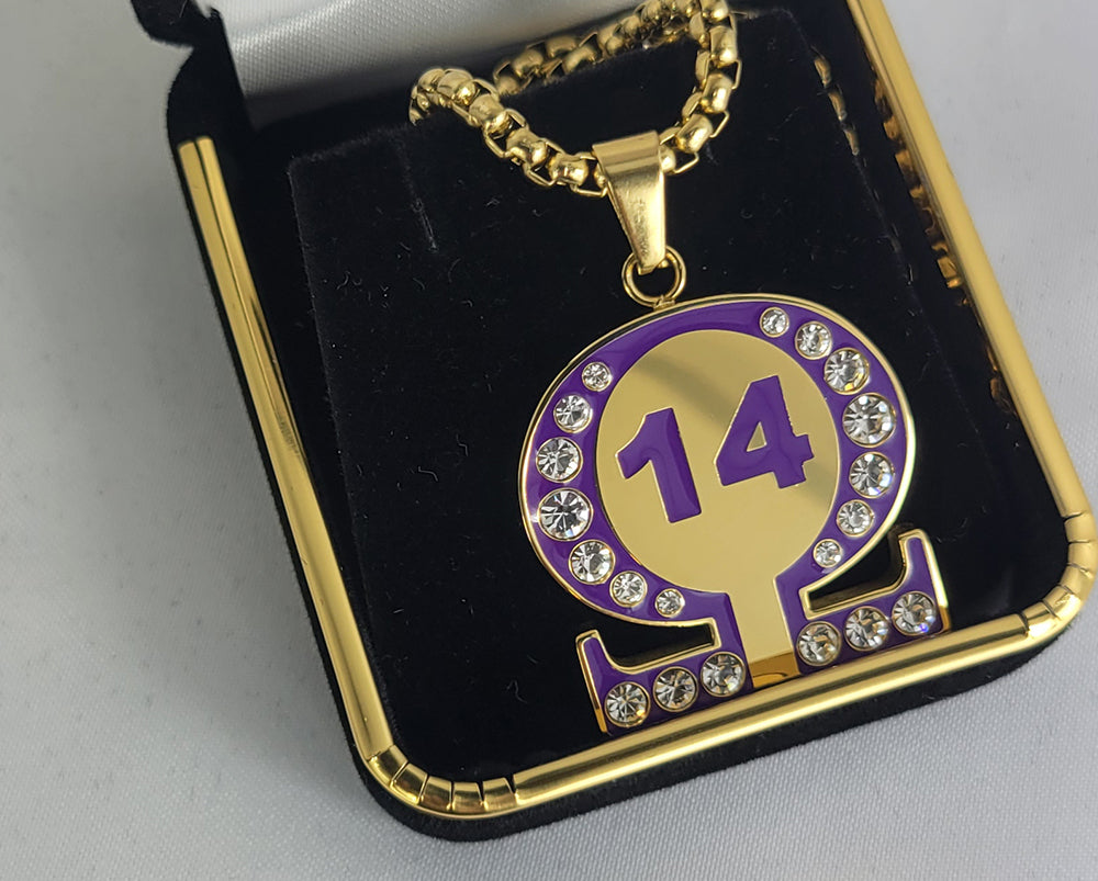 Line # 14 Opp Purple Ss Crystal Necklace