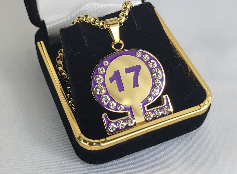 Line # 17 Opp Purple Ss Crystal Necklace