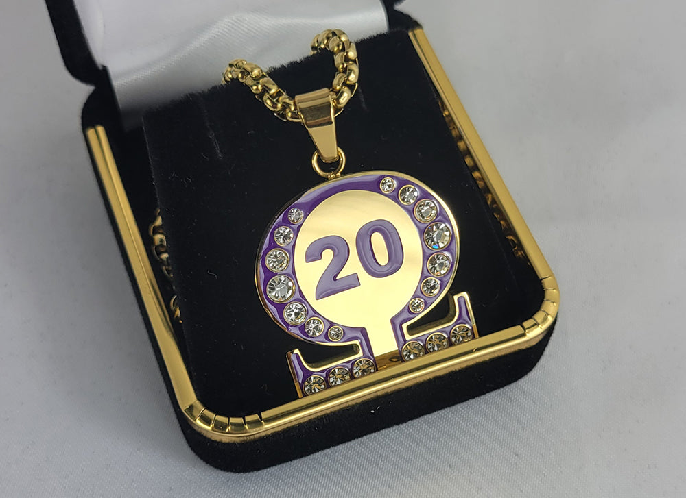 Line # 20 Opp Purple Ss Crystal Necklace