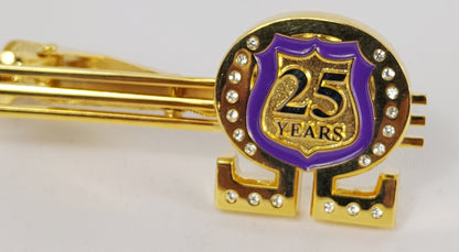 Omega Shield 25 Year's Tie Bar