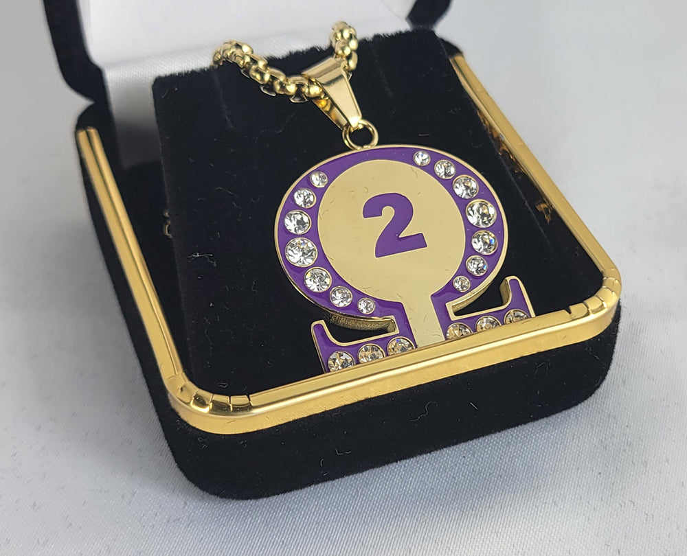 Line # 2 Opp Purple Ss Crystal Necklace