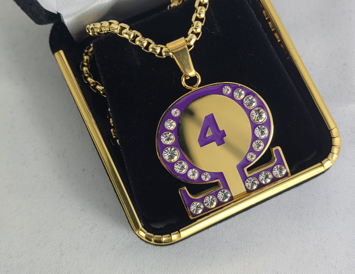 Line # 4 Opp Purple Ss Crystal Necklace