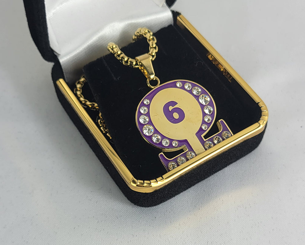 Line # 6 Opp Purple Ss Crystal Necklace