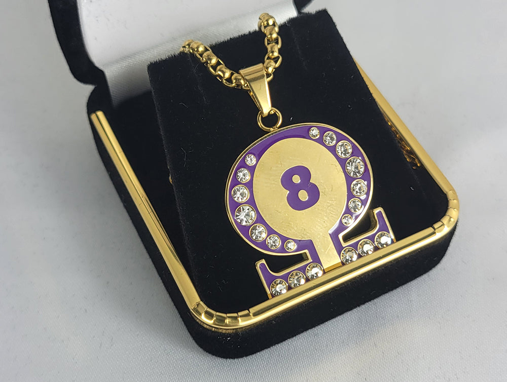 Line # 8 Opp Purple Ss Crystal Necklace
