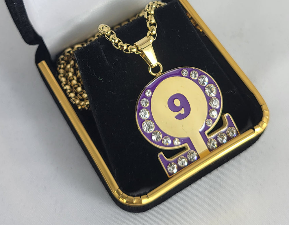 Line # 9 Opp Purple Ss Crystal Necklace