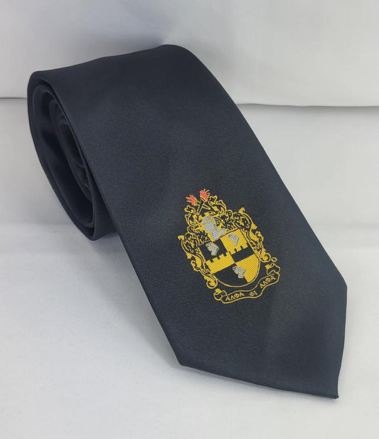 Alpha Black Crest Tie