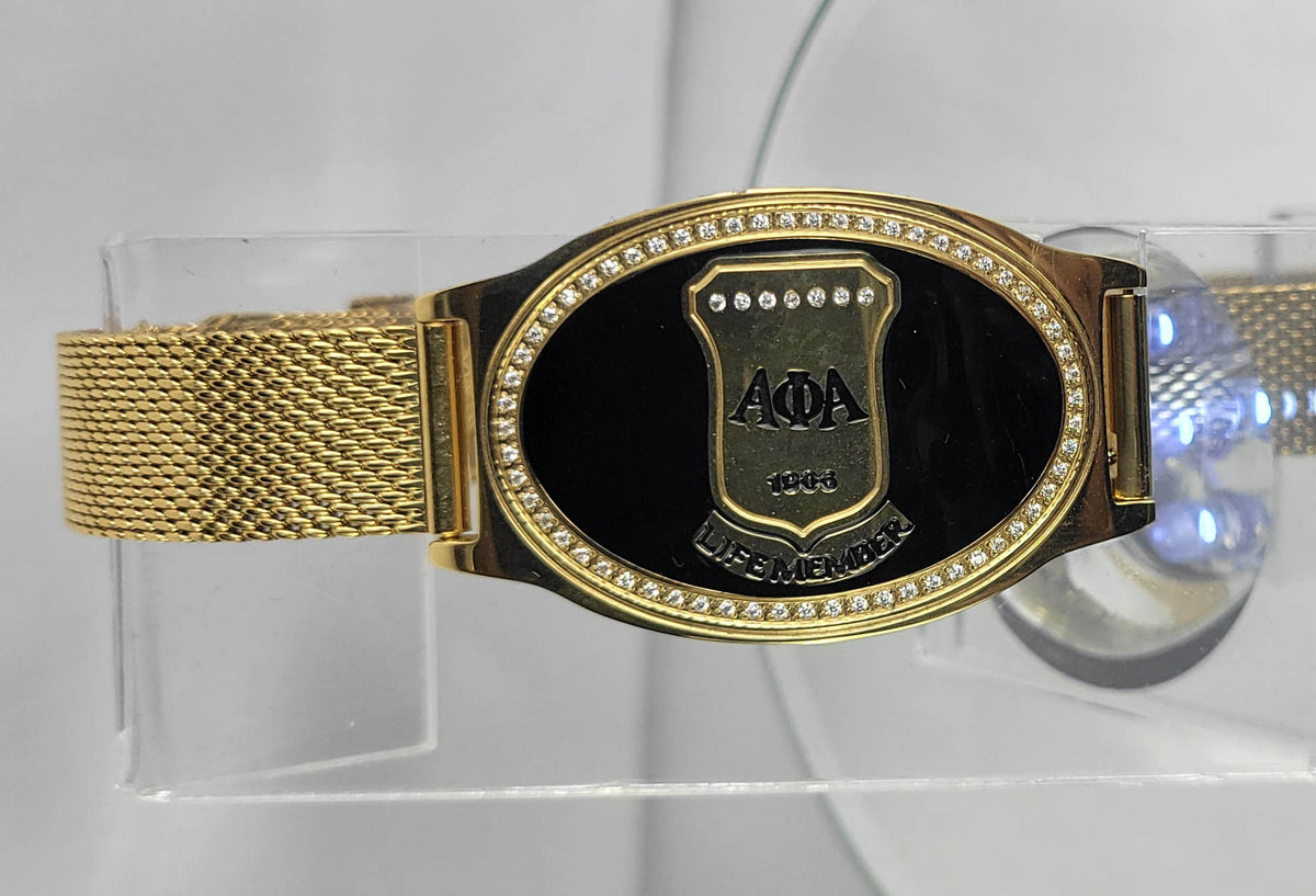 Alpha Black Life Member Mesh Band Bracelet