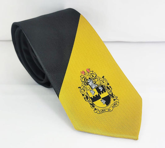 Alpha Block Stripe Crest Tie