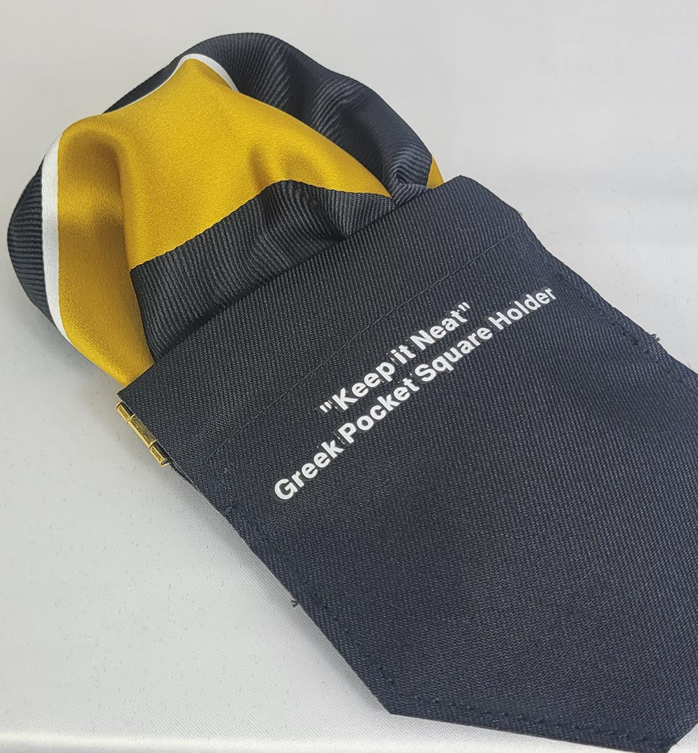 Alpha Broad Stripe Pocket Square